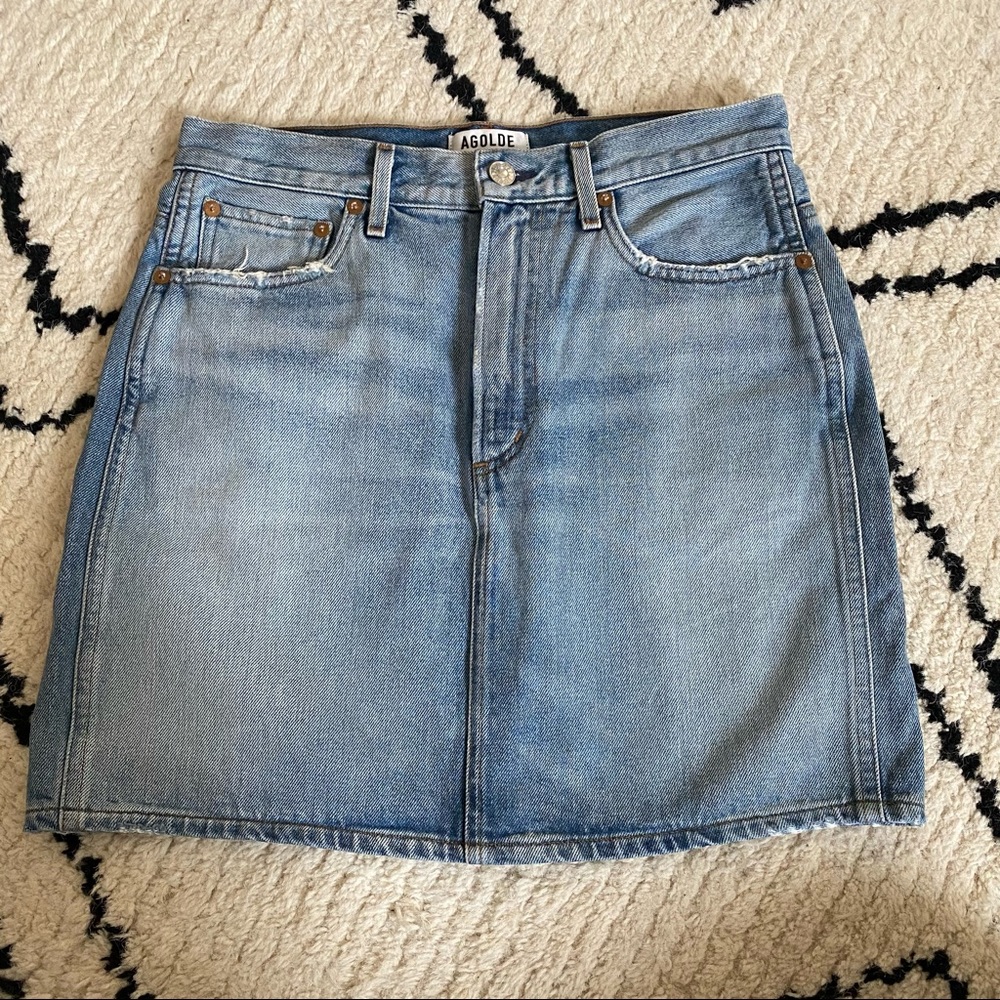 AGOLDE High Waist Denim Skirt